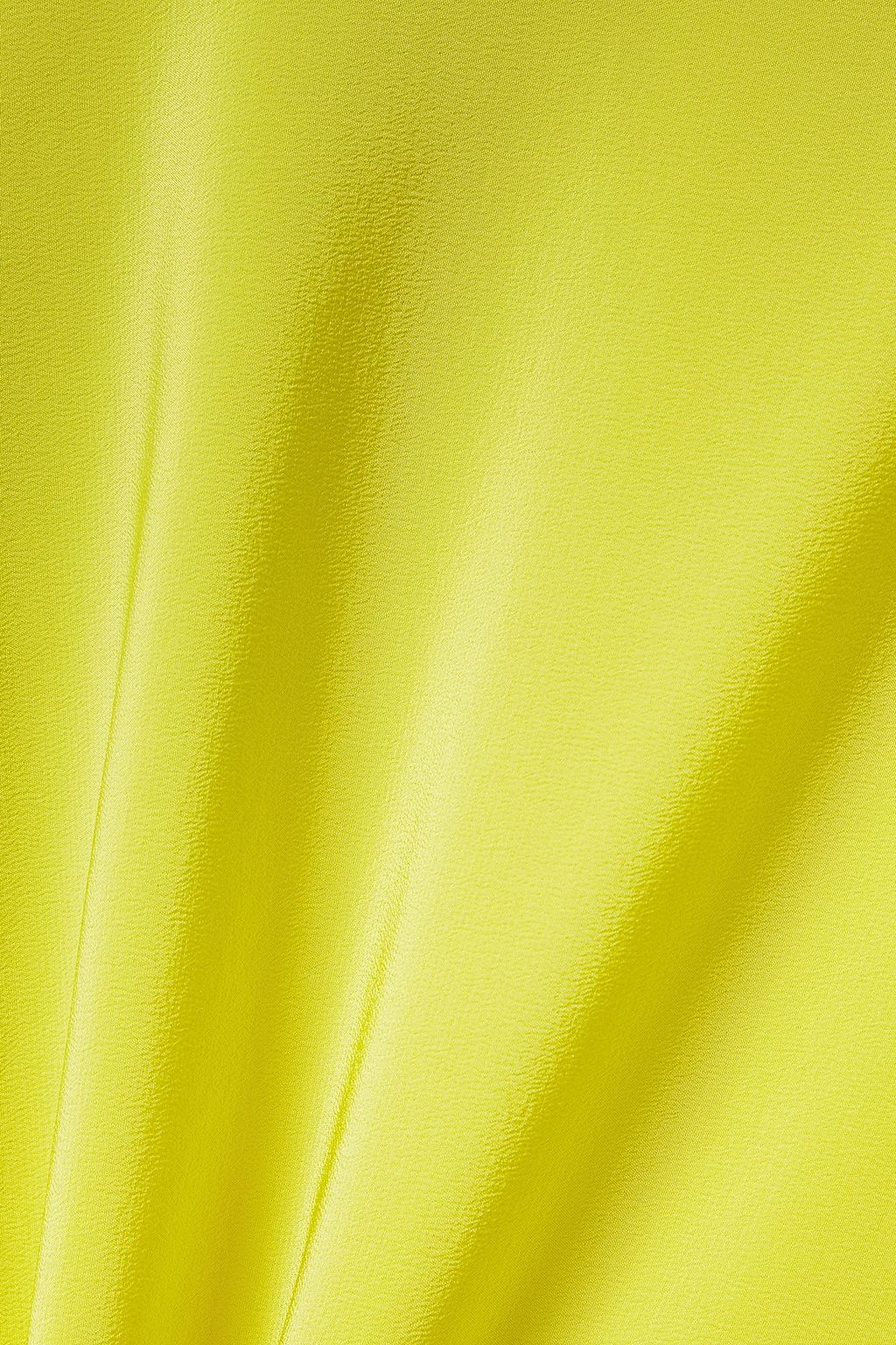 STELLA MCCARTNEY Asymmetric silk crepe de chine midi dress