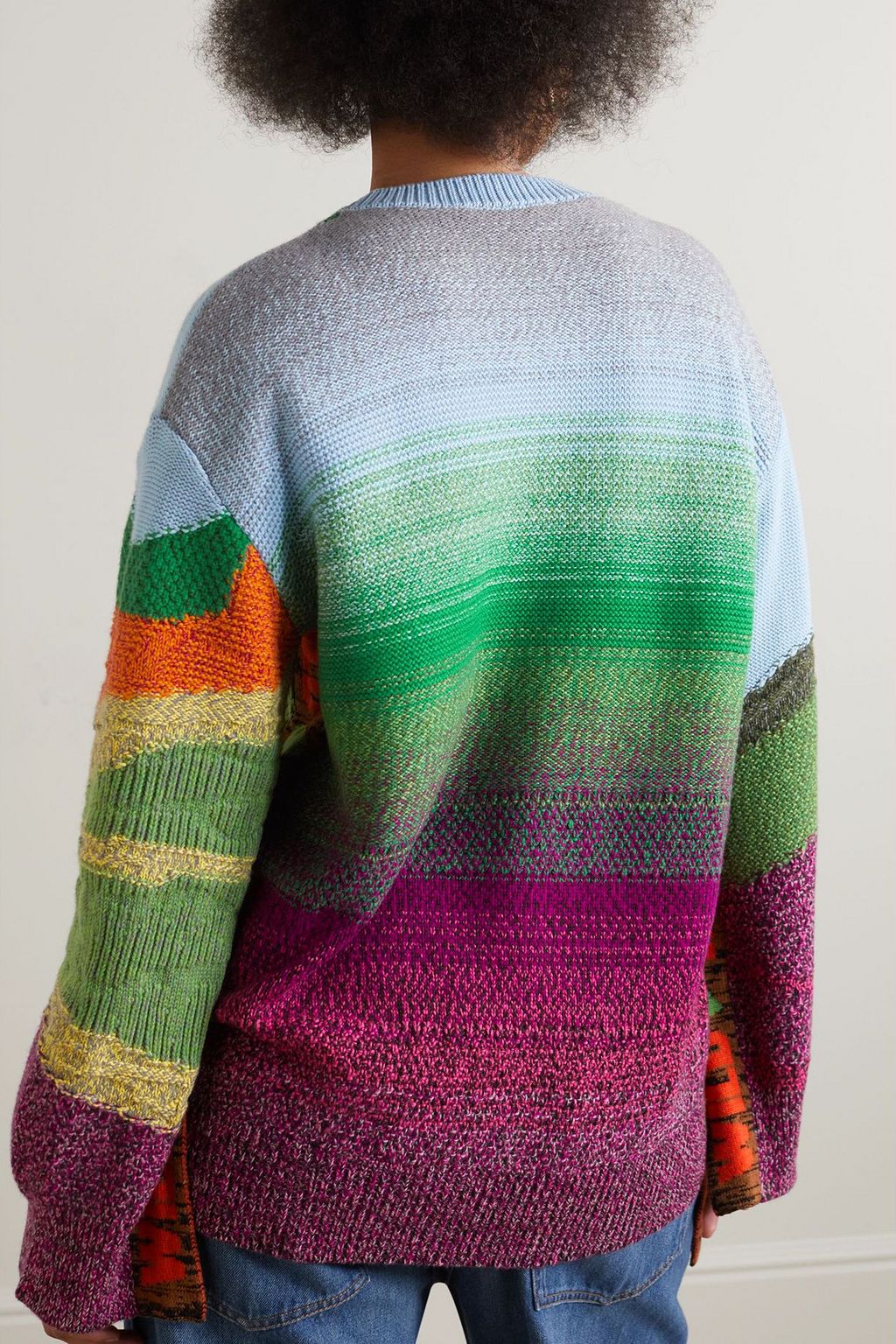 STELLA MCCARTNEY Tree of Life intarsia wool and cotton-blend sweater