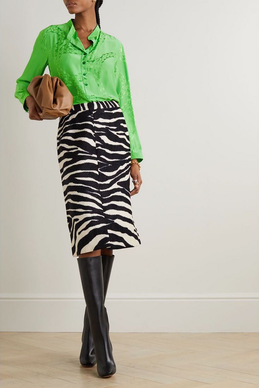 STELLA MCCARTNEY Satin-jacquard shirt