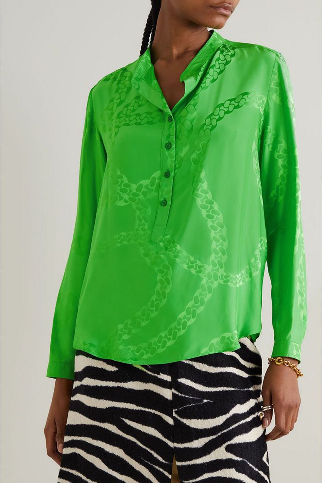 STELLA MCCARTNEY Satin-jacquard shirt