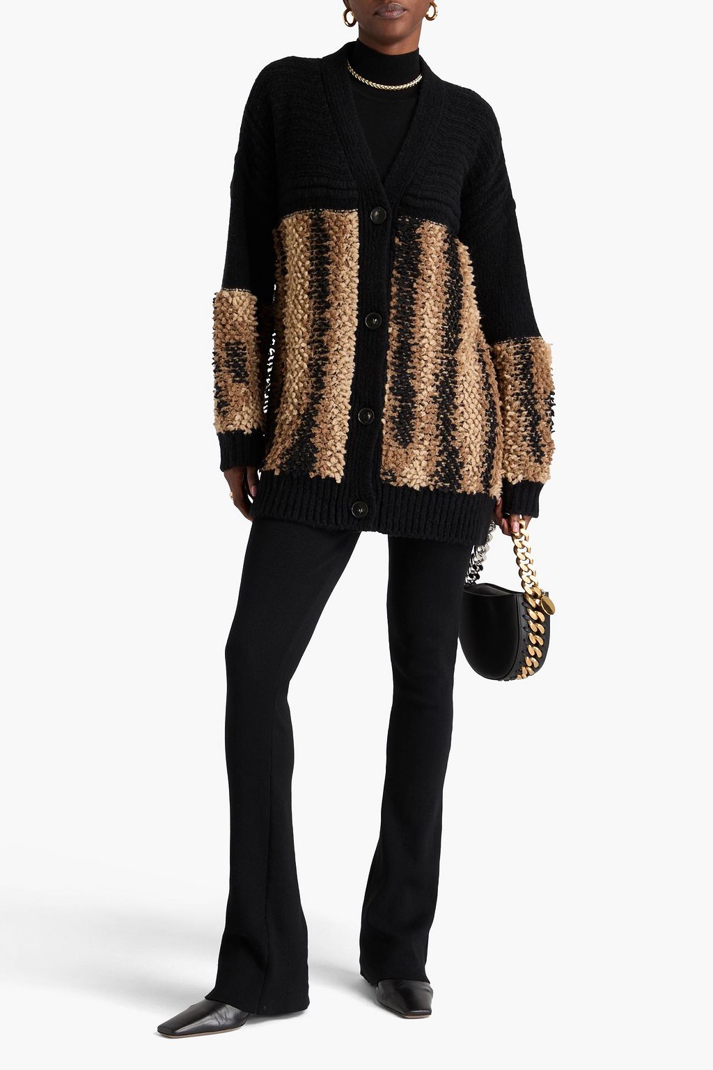 STELLA MCCARTNEY ジャカードニット ウール混 カーディガン