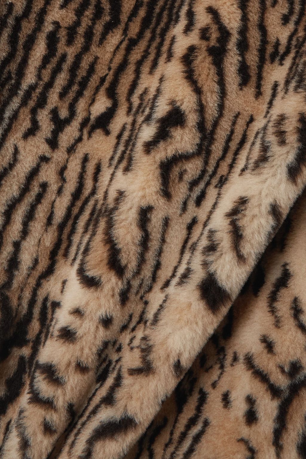 STELLA MCCARTNEY Animal-print wool-blend faux fur coat