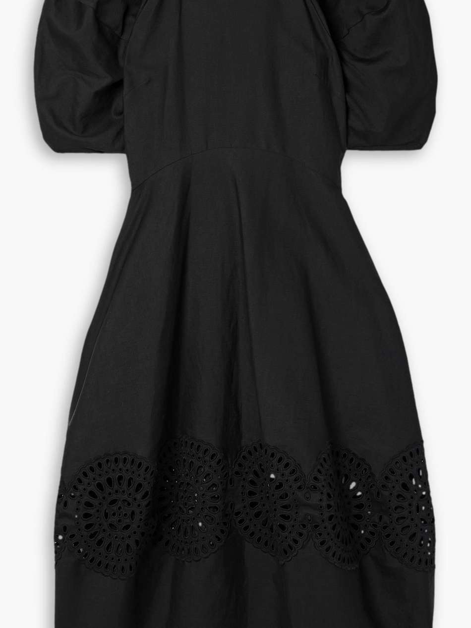 broderie anglaise poplin midi dress