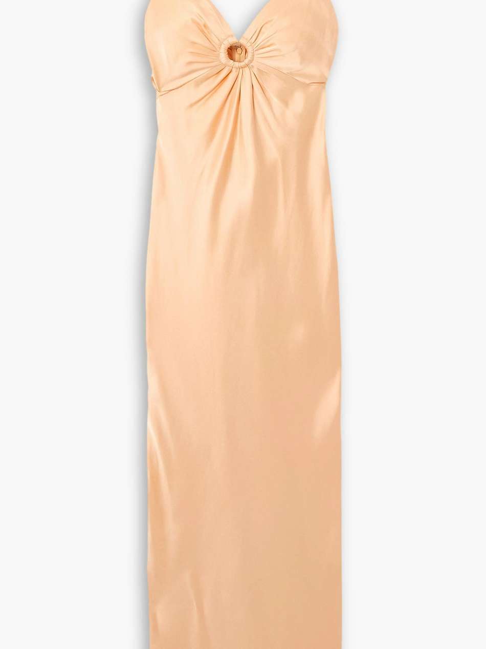 satin maxi dress