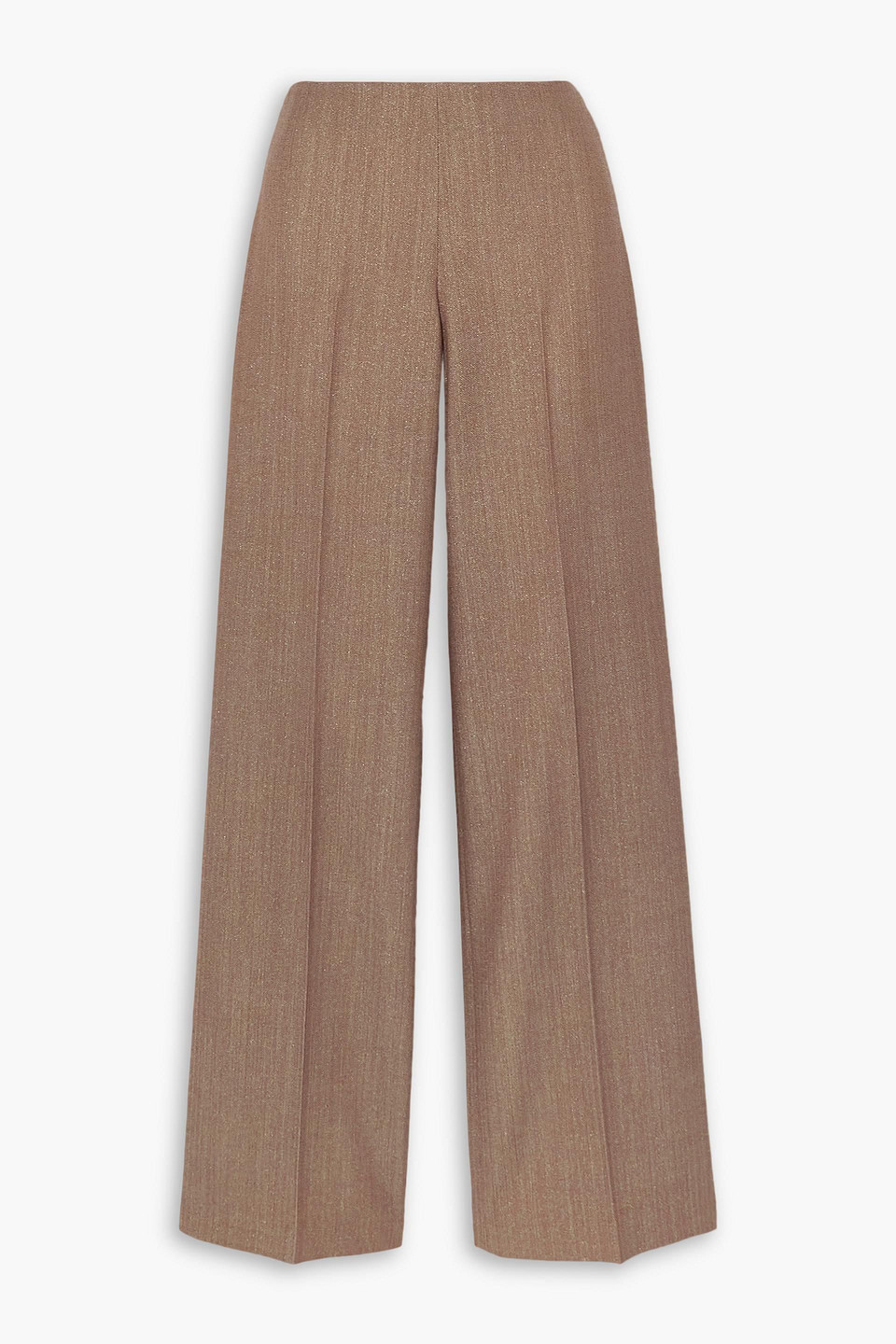 Stella Mccartney Wool-blend Wide-leg Pants In Light Brown