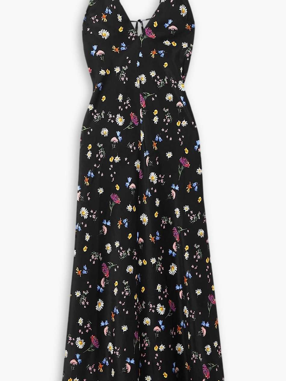 floral-print silk maxi dress