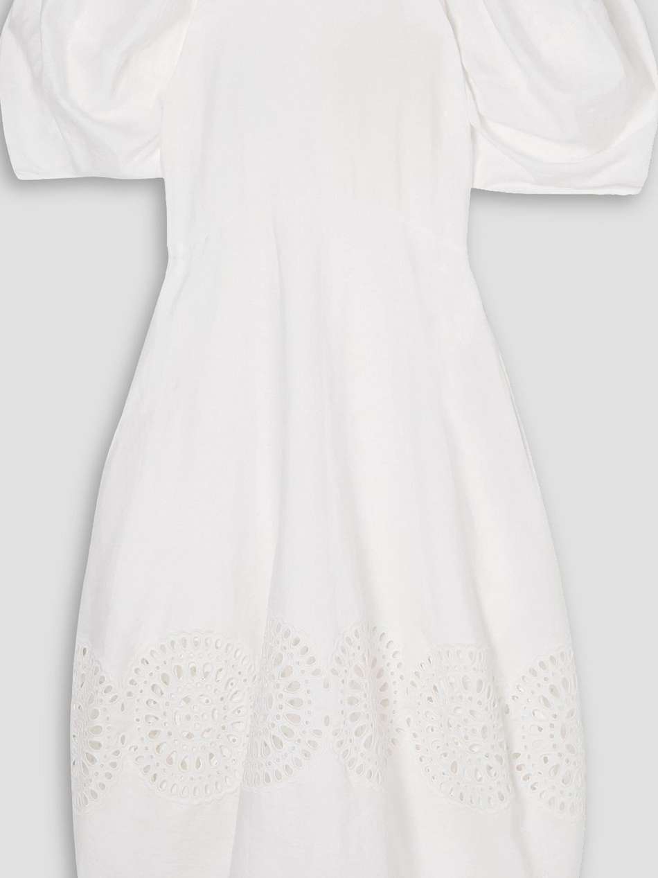 broderie anglaise poplin midi dress