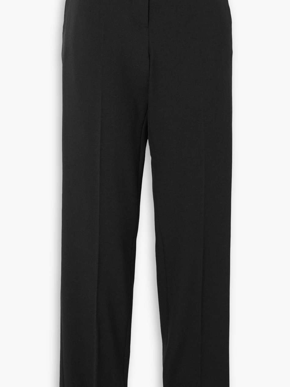 gabardine straight-leg pants