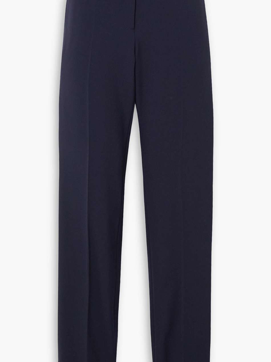 stretch-gabardine straight-leg pants