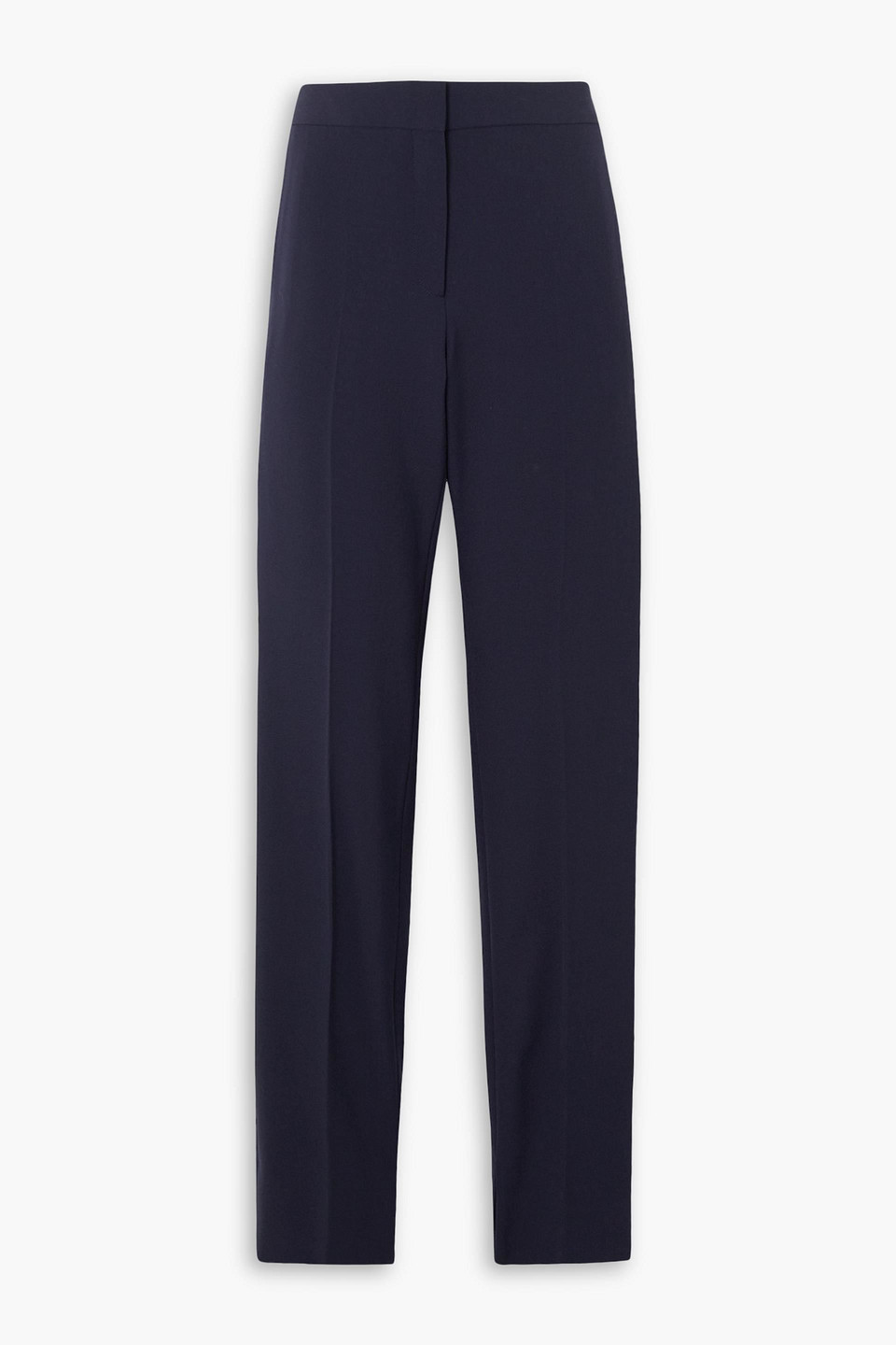 Stella Mccartney Stretch-gabardine Straight-leg Pants In Navy