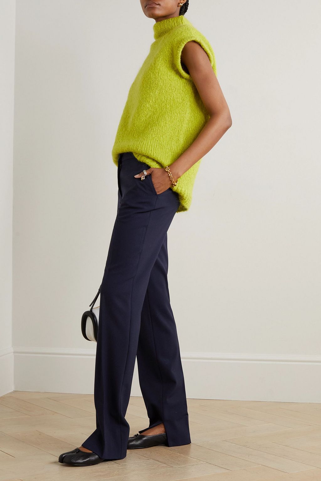 STELLA MCCARTNEY ストレッチギャバジン ストレートパンツ