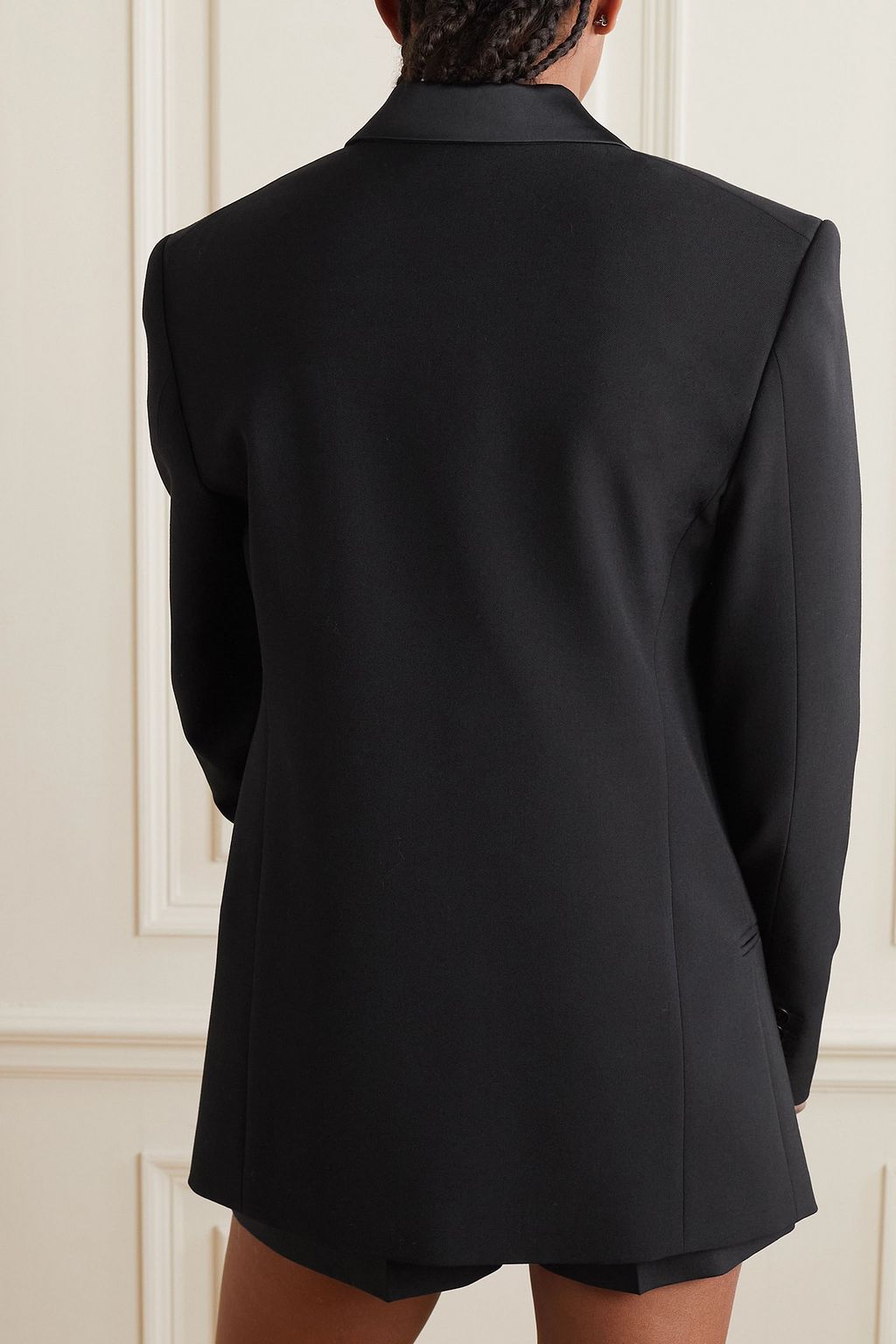 STELLA MCCARTNEY Satin-trimmed twill blazer