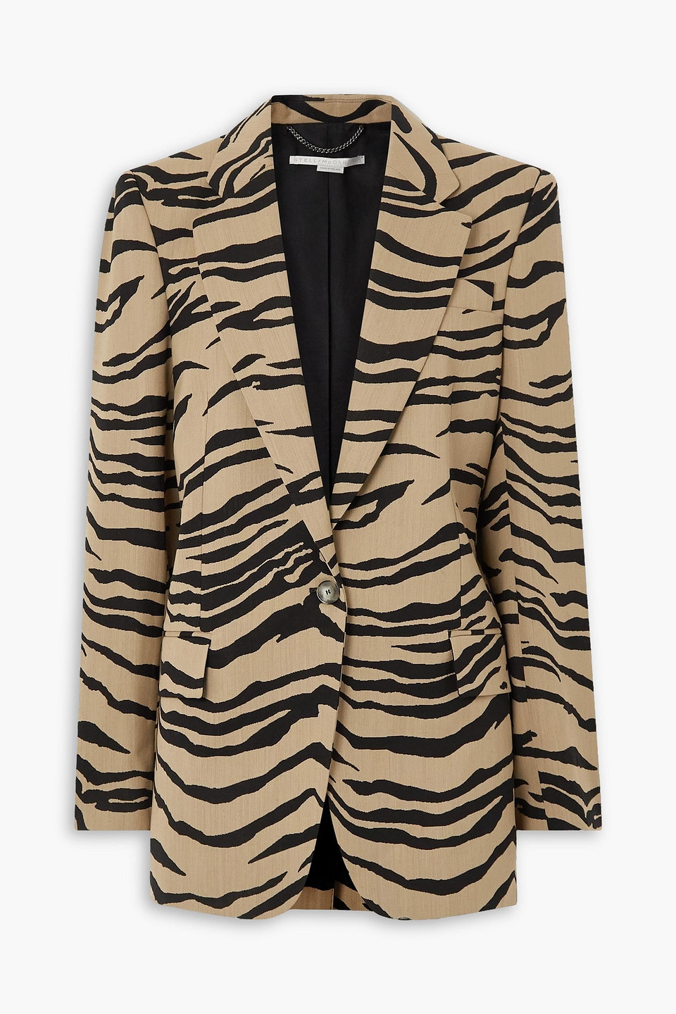 Stella Mccartney Stella Mc Cartney Embroidered Wool Blend Blazer In Animal Print