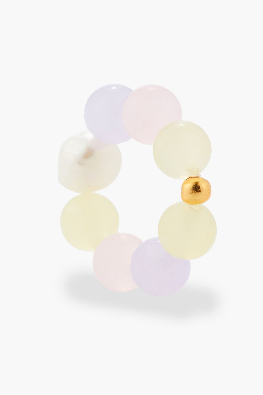 ​ANITA BERISHA Pastel Dreams vergoldeter Ring mit Jade und Süßwasserperlen