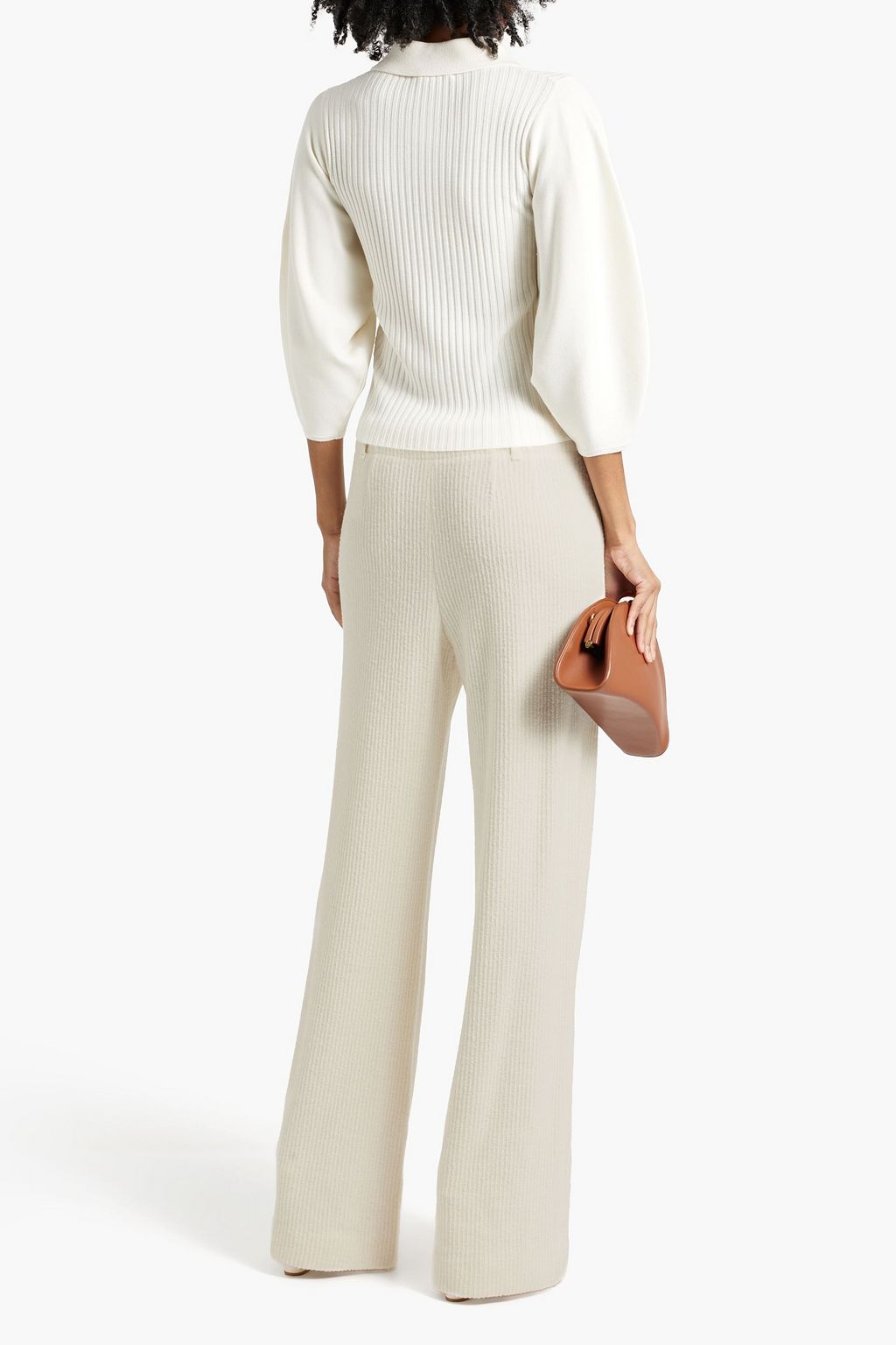 CHLOÉ Ribbed wool wide-leg pants