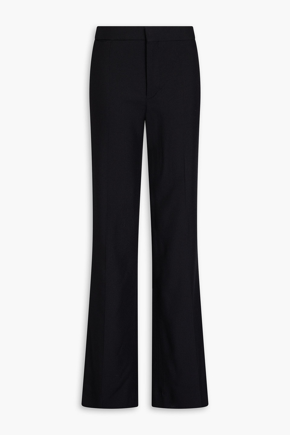 Chloé Wool And Silk-blend Faille Flared Trousers In Black