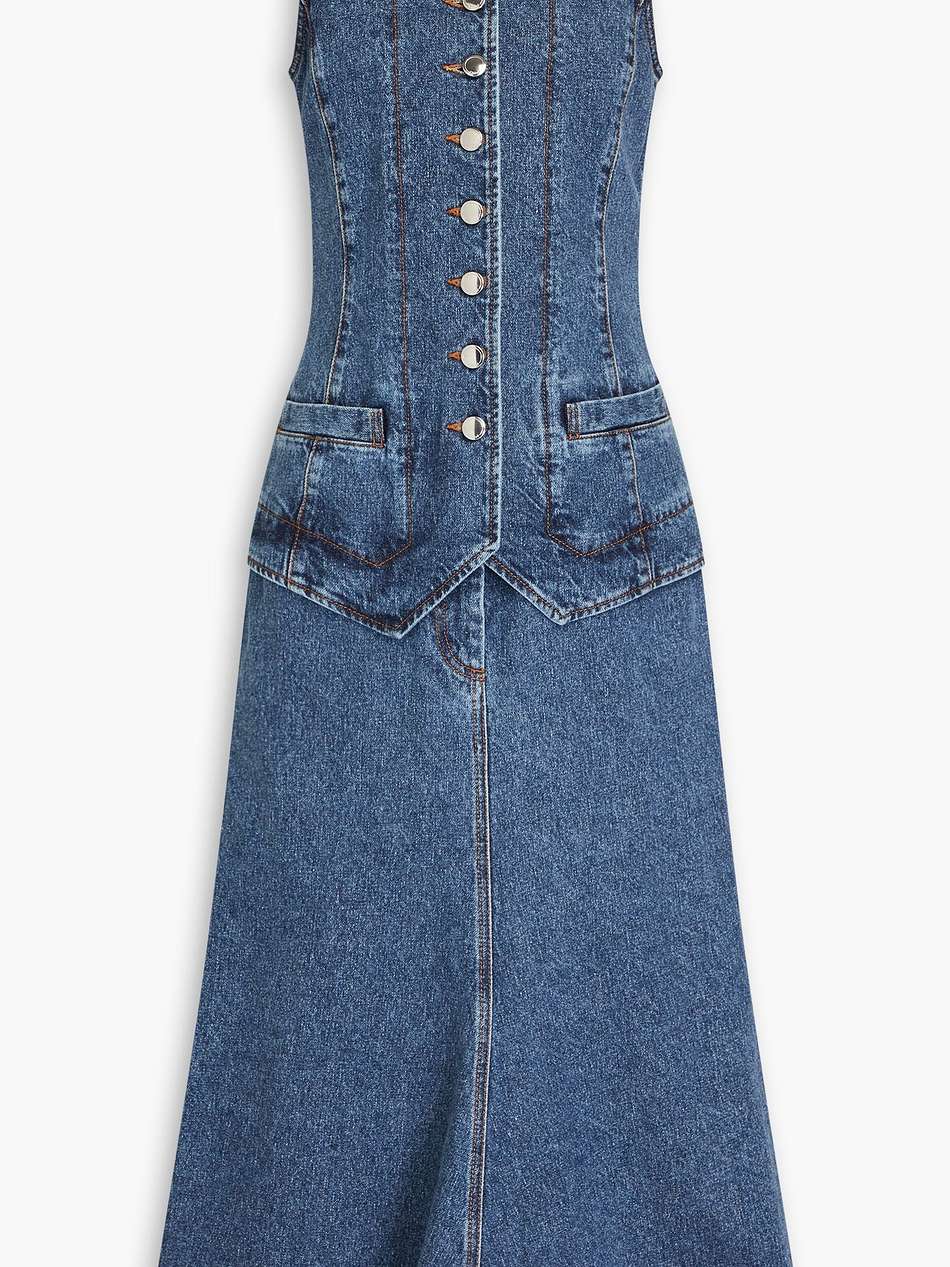 denim midi dress