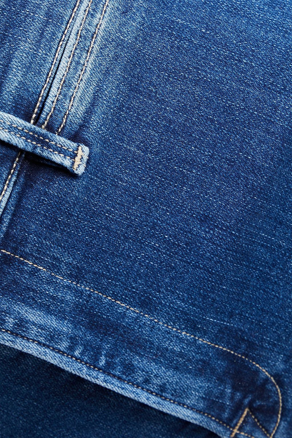 FRAME Cropped faded high-rise skinny jeans