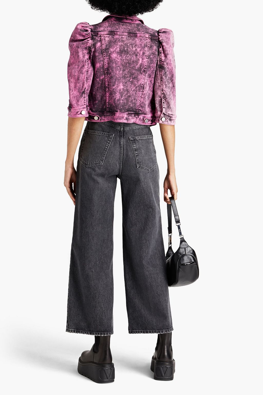 REDVALENTINO Bleached denim jacket