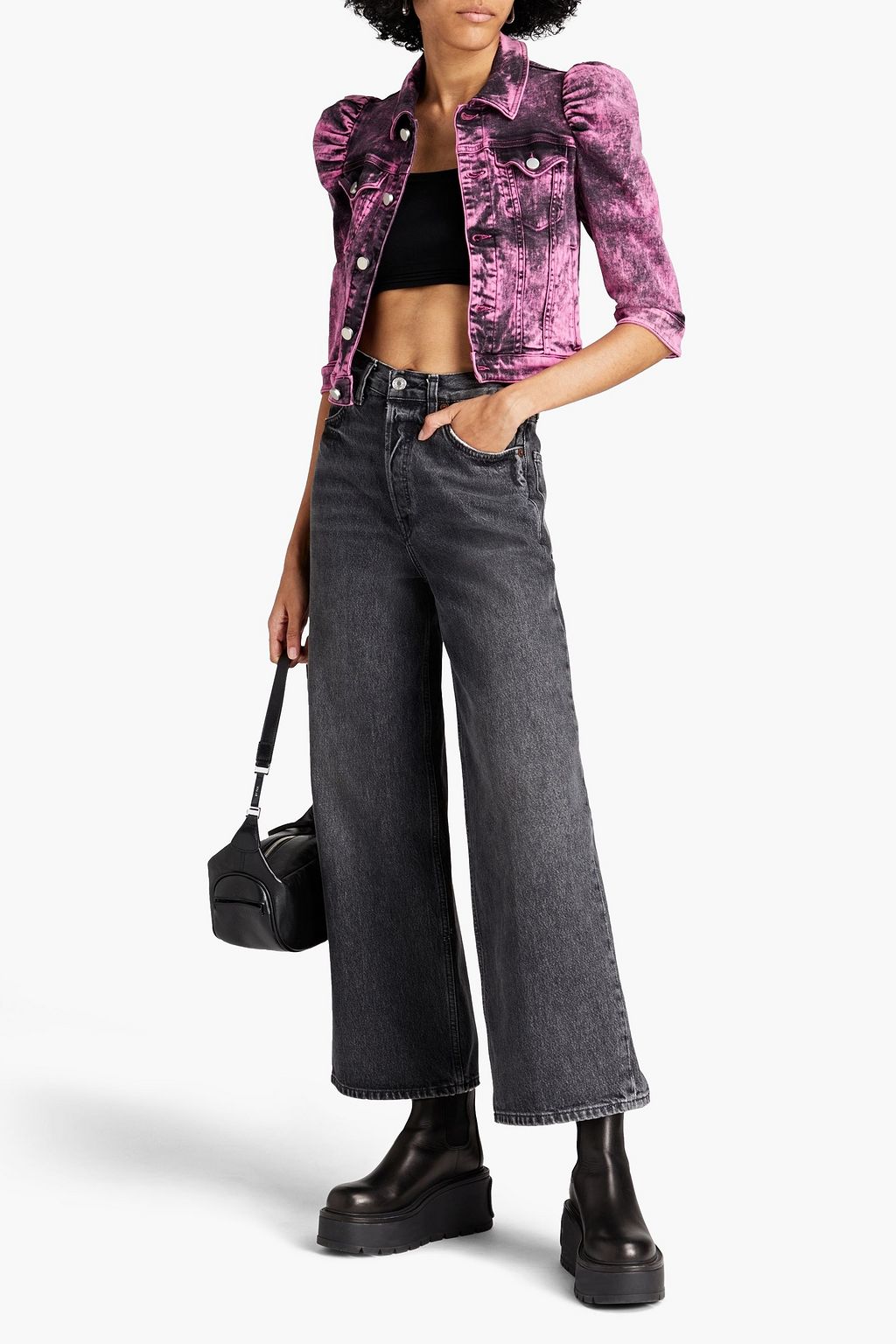 REDVALENTINO Bleached denim jacket