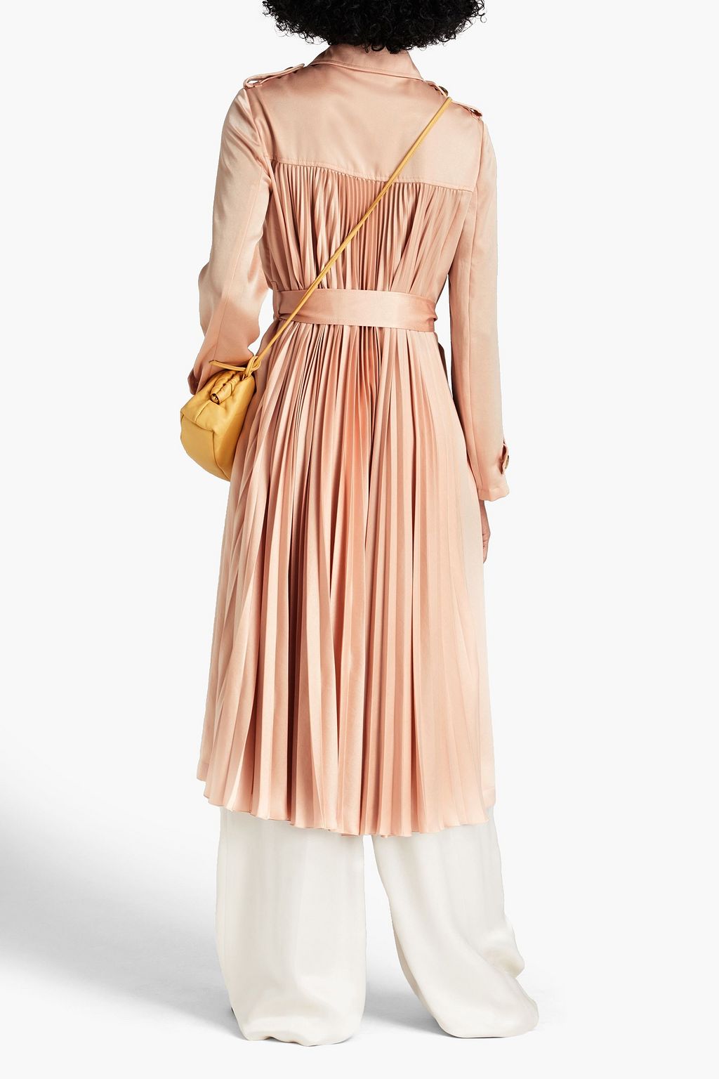 REDVALENTINO Double-breasted belted satin trench coat