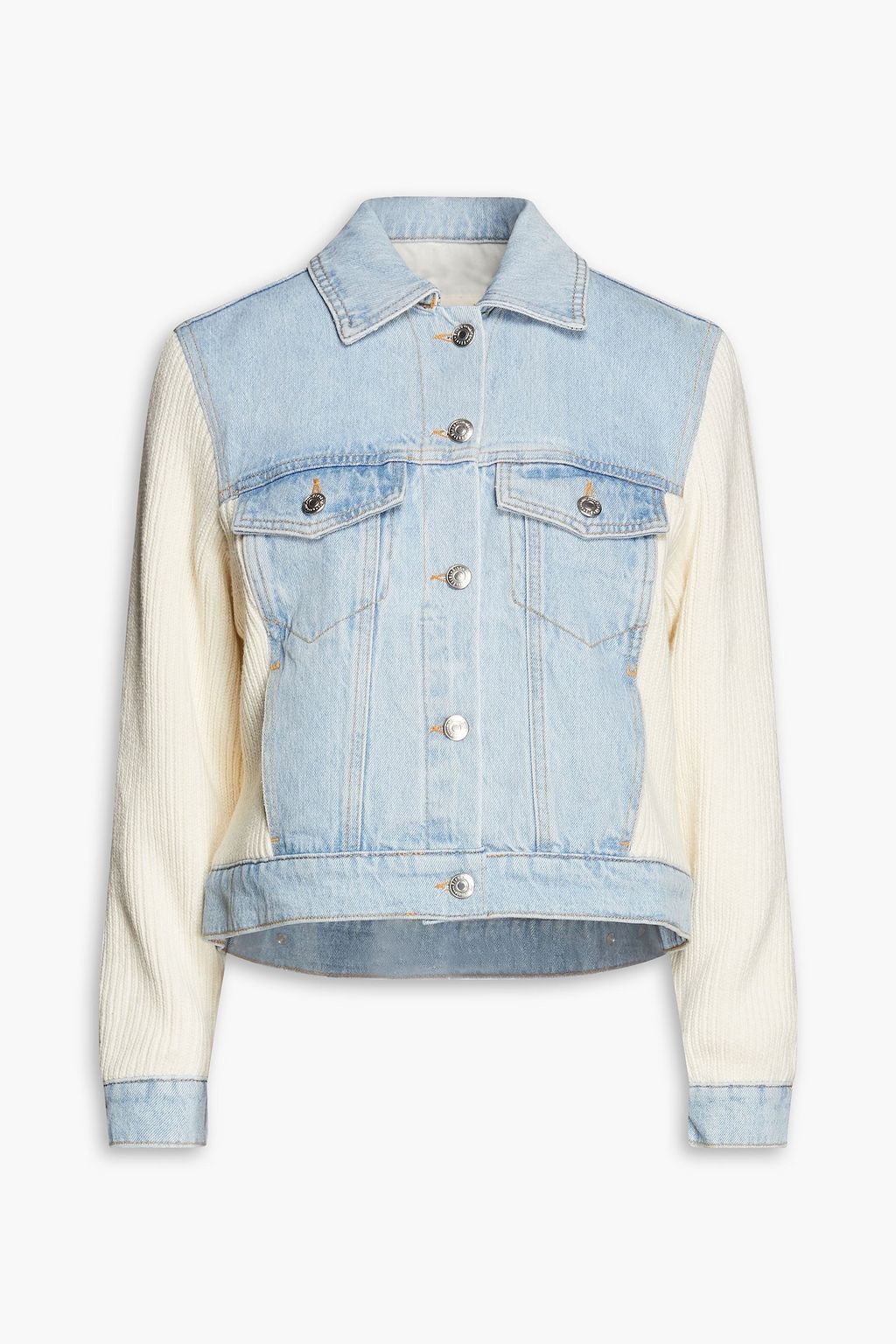 アイボリー デニム ジャケット ニットパネル Maje The Outnet