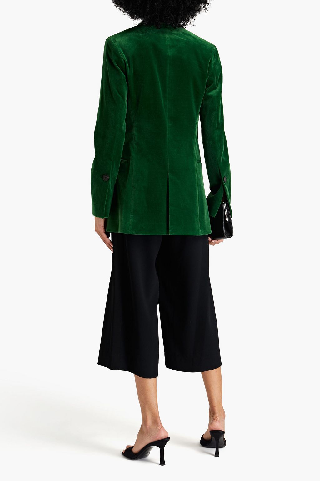 FRAME Cottonblend velvet blazer THE