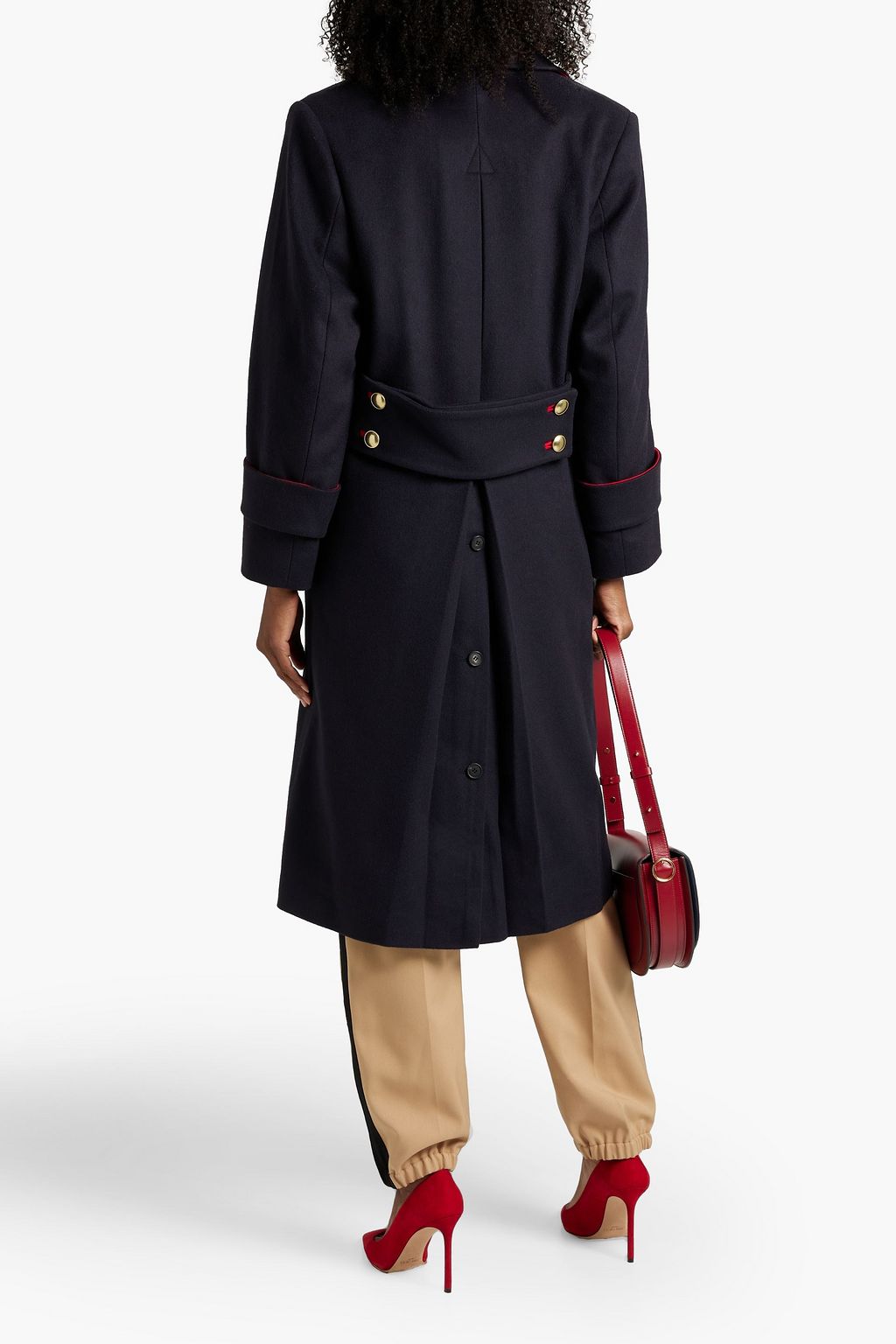 VICTORIA BECKHAM Double-breasted wool-felt coat