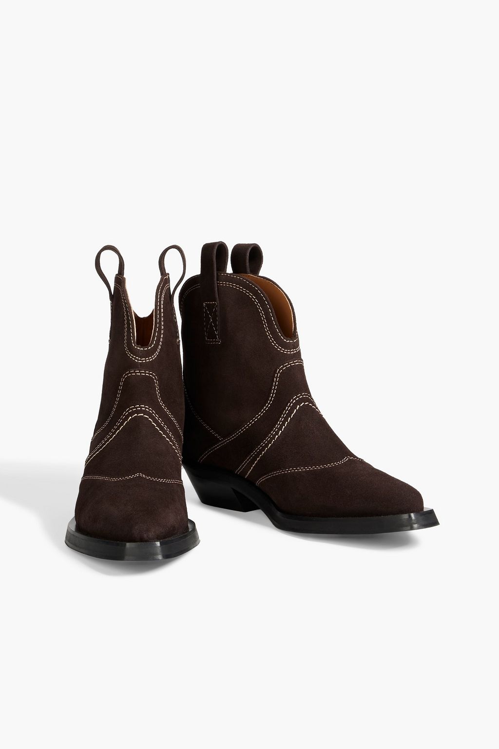 GANNI Suede ankle boots