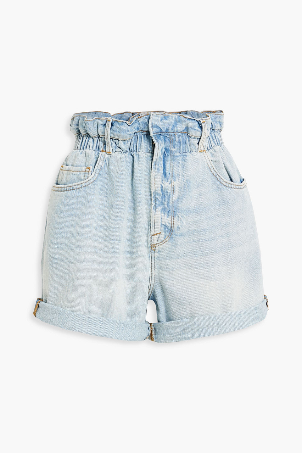 frame - faded denim shorts - blue - s