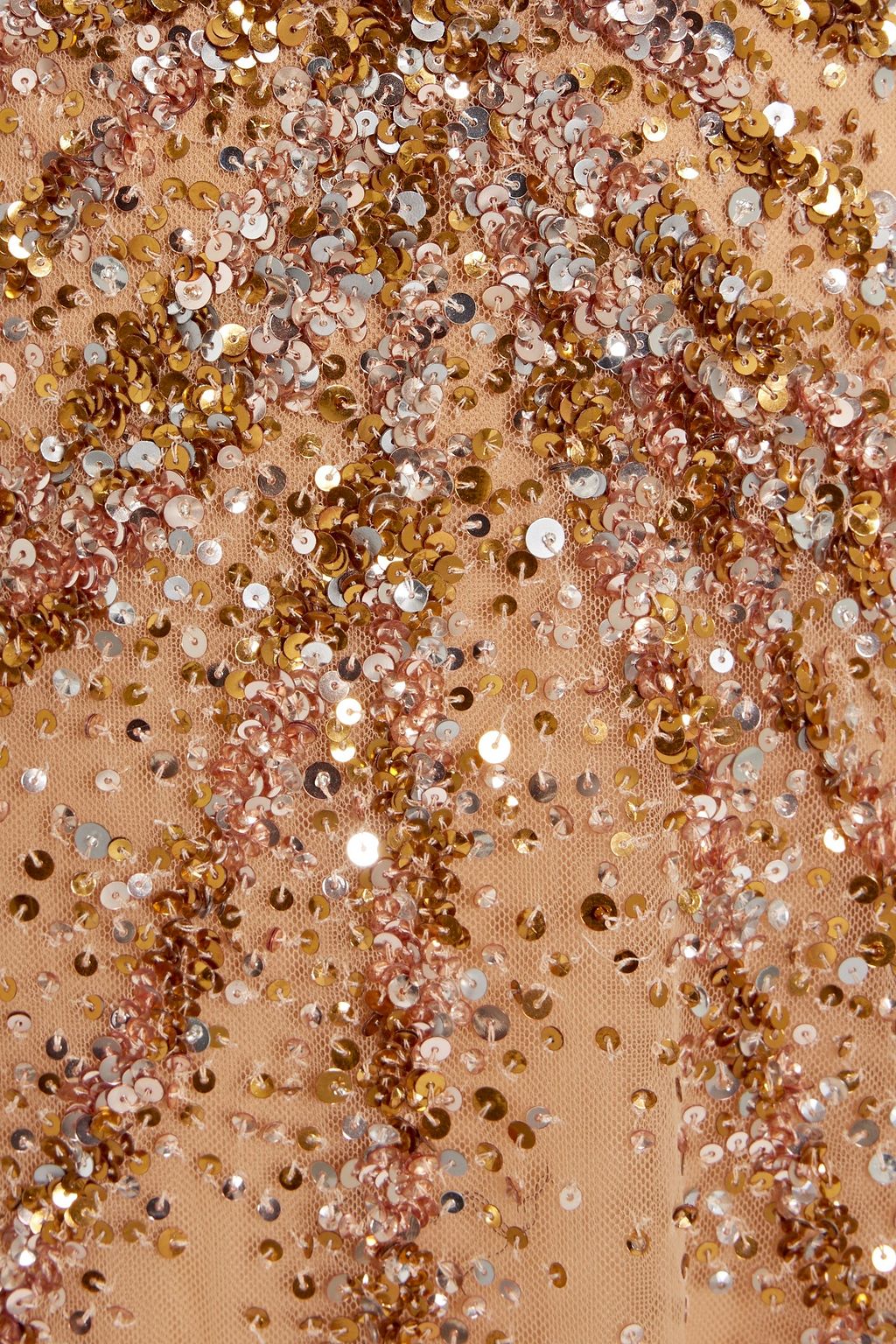 ELIE SAAB Belted sequined tulle midi dress