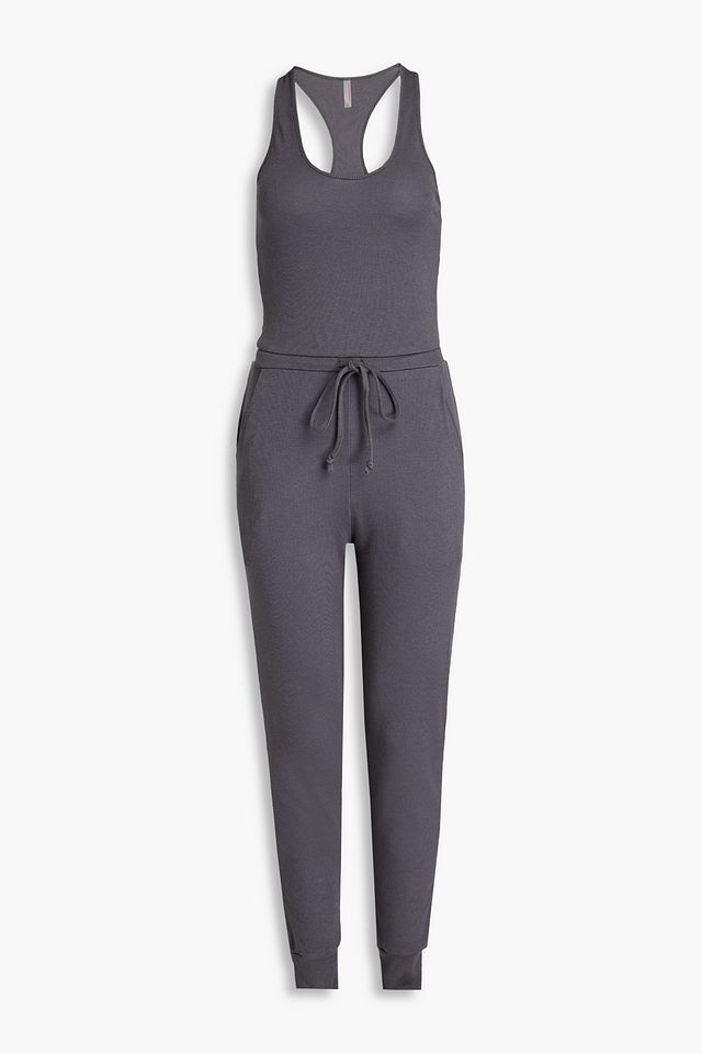 Luxury ribbed jersey jumpsuit