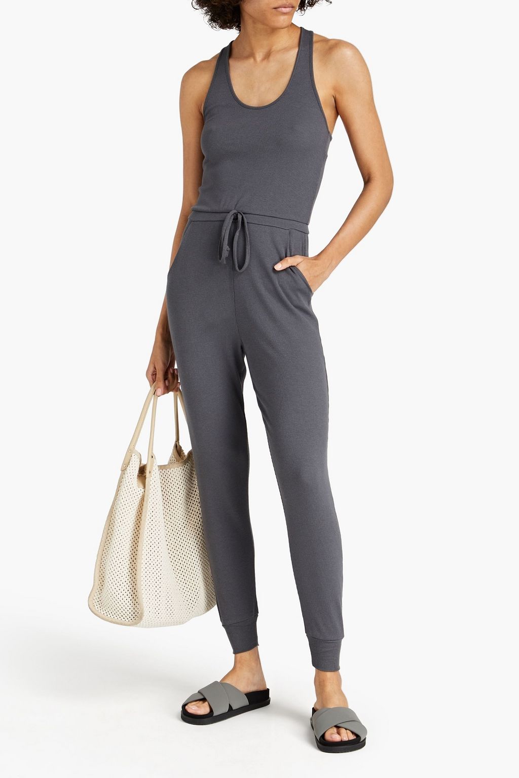 COMMANDO Ribbed jersey jumpsuit
