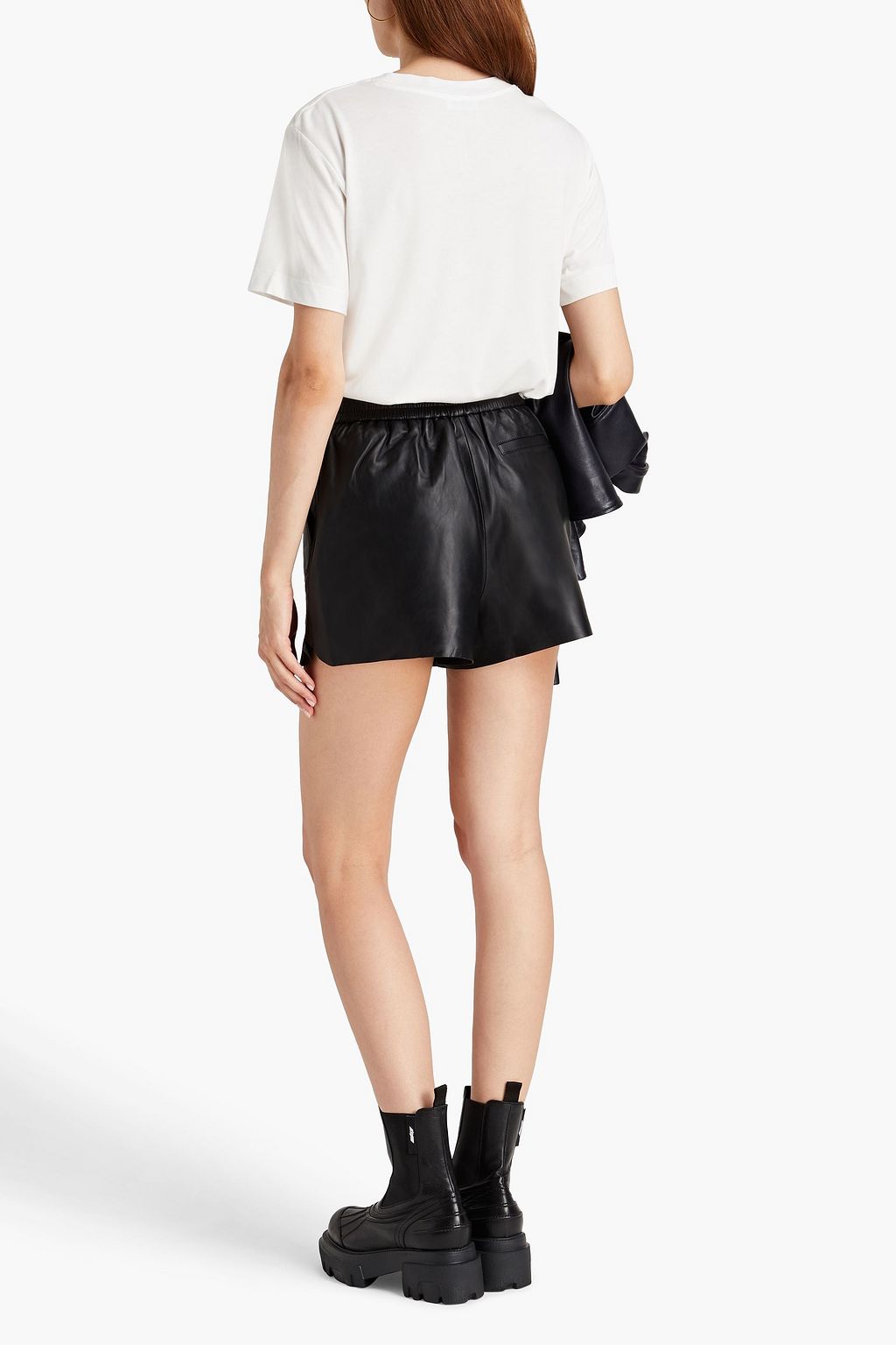 MAJE Leather shorts
