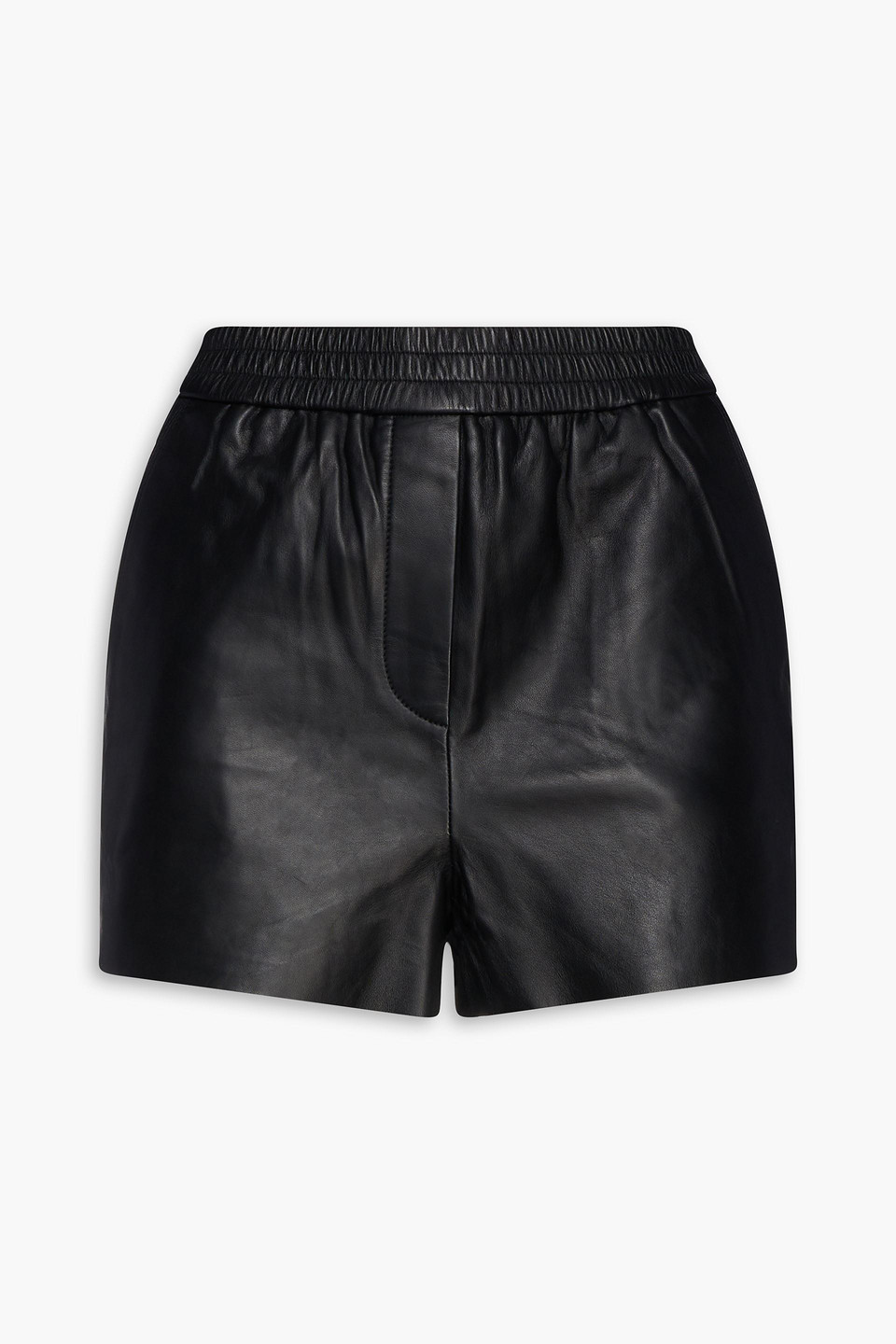 MAJE LEATHER SHORTS,3074457345632468692