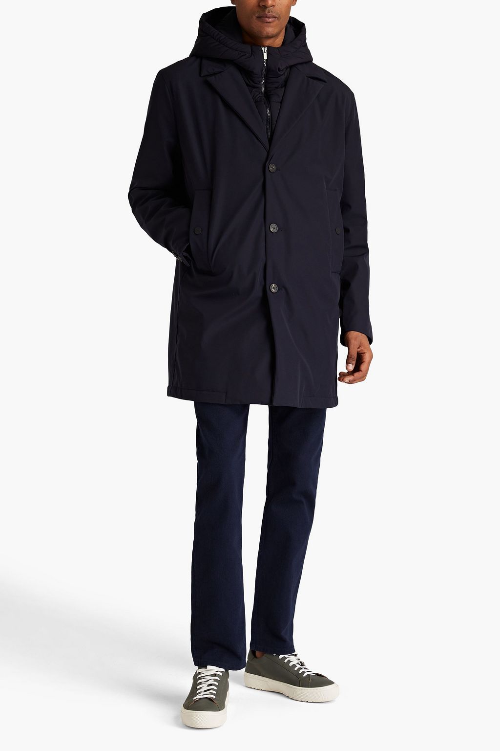 PESERICO Shell hooded coat