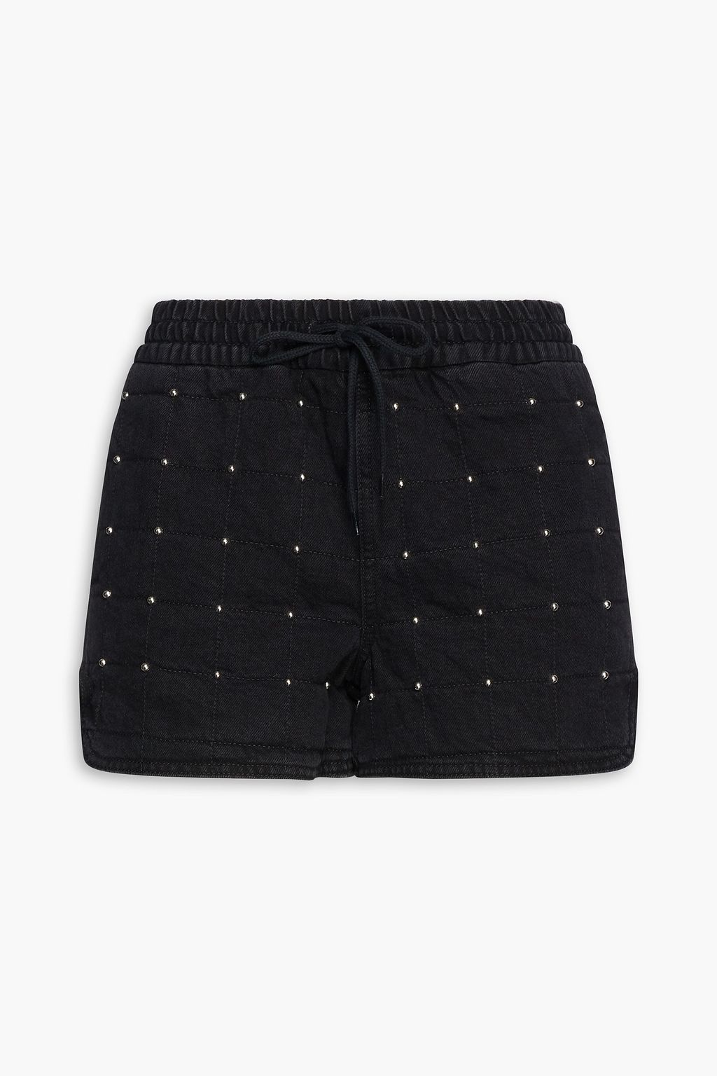 MAJE Quilted studded denim shorts | THE OUTNET