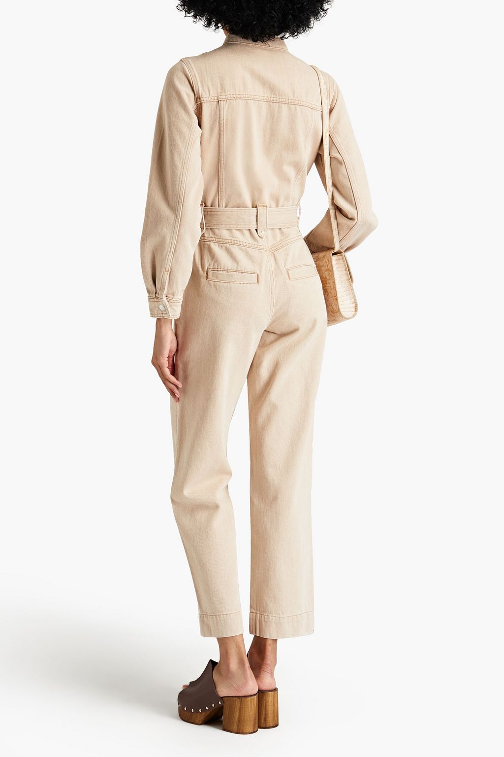 CLAUDIE PIERLOT Belted denim jumpsuit