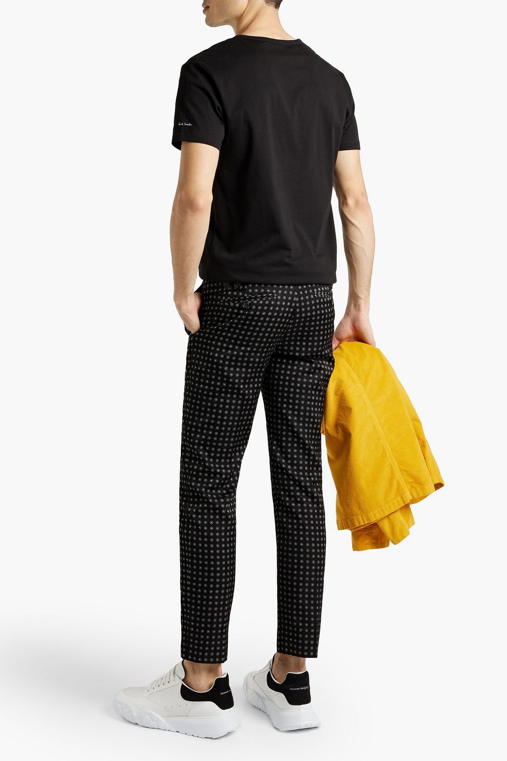 DOLCE & GABBANA Slim-fit cropped cotton-blend jacquard pants