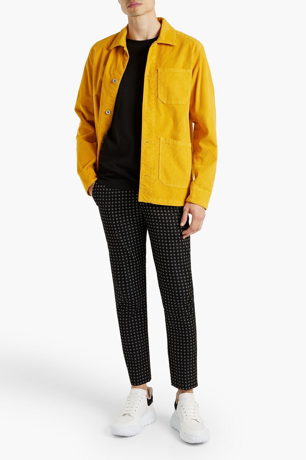DOLCE & GABBANA Slim-fit cropped cotton-blend jacquard pants