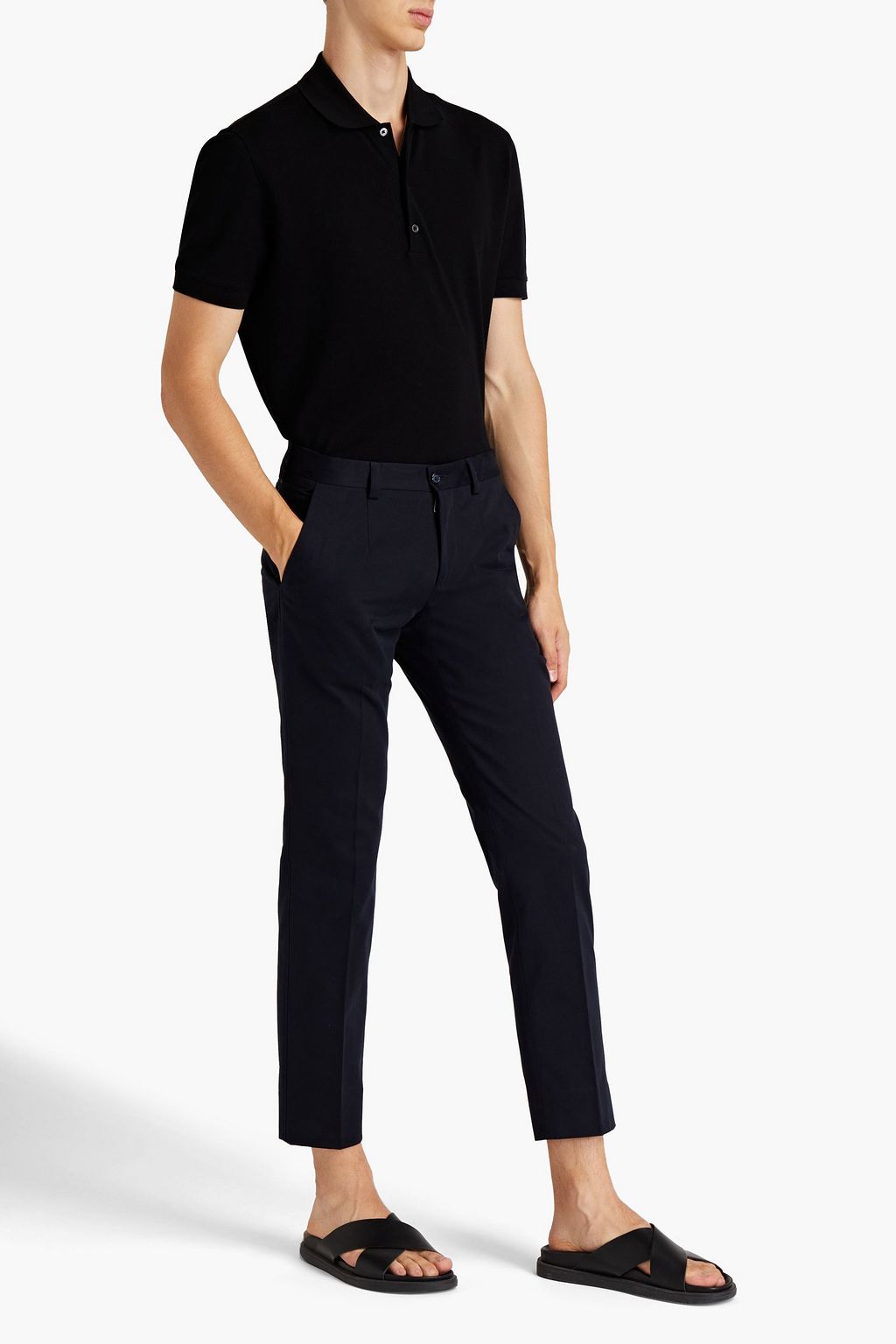 DOLCE & GABBANA Cropped cotton-sateen chinos