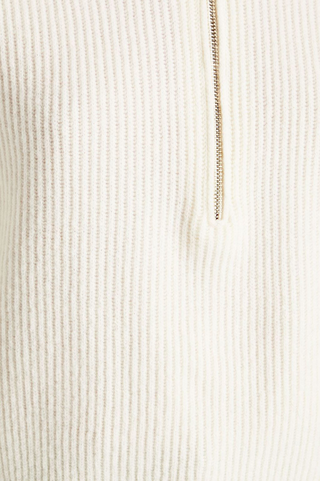 MAJE Ribbed wool-blend half-zip sweater