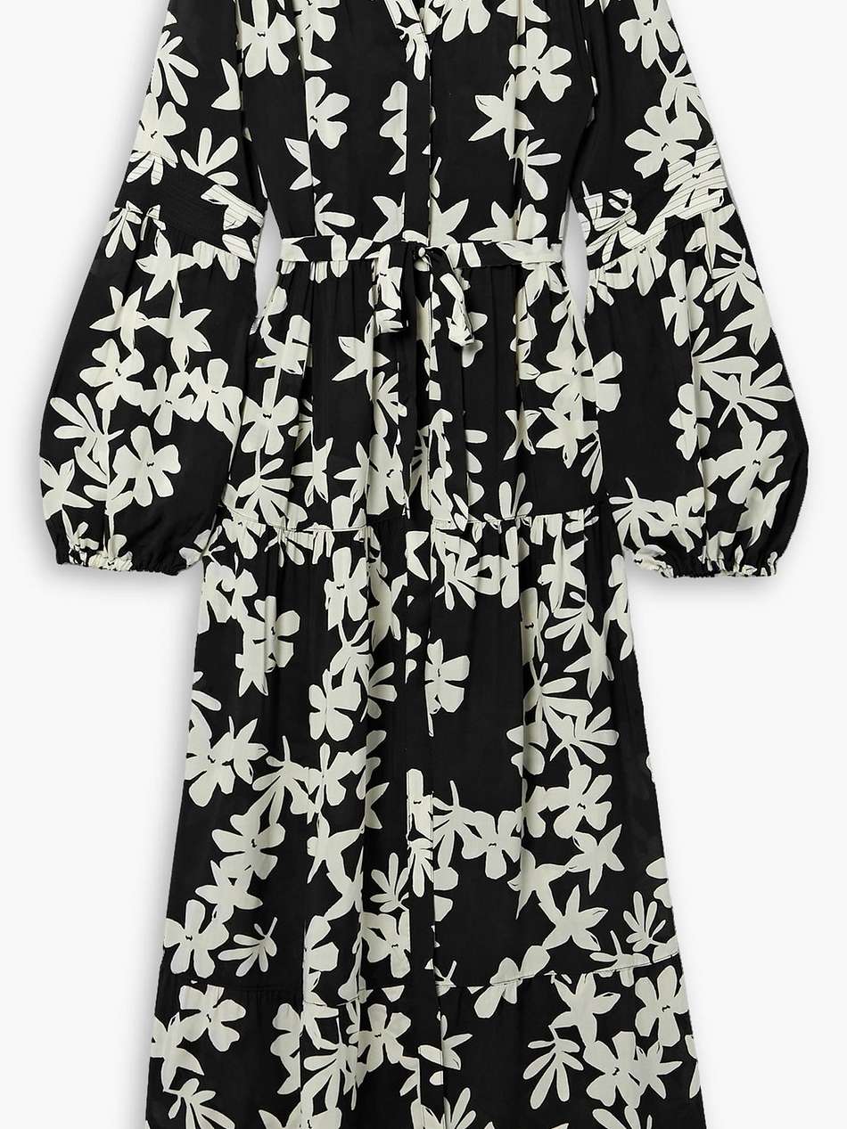 sea floral-print crepe de chine maxi dress