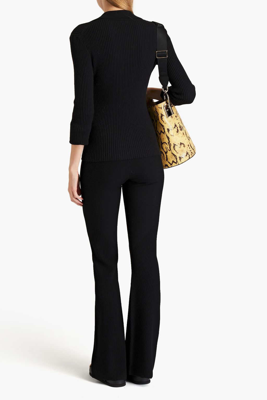 MAJE كنزة رياضية بولو من نسيج بحبكة مضلّعة