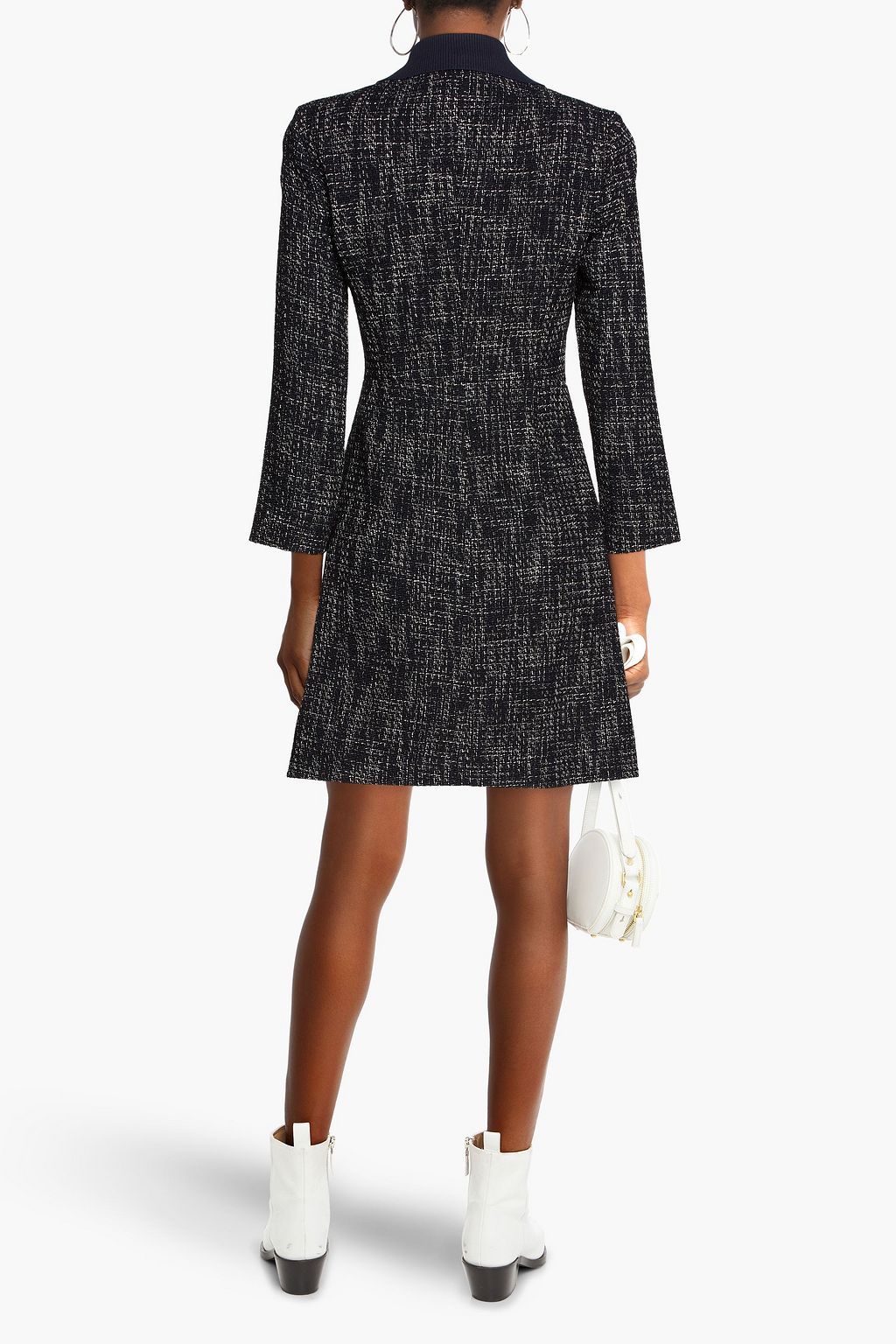 MAJE Hemdkleid aus Tweed in Minilänge