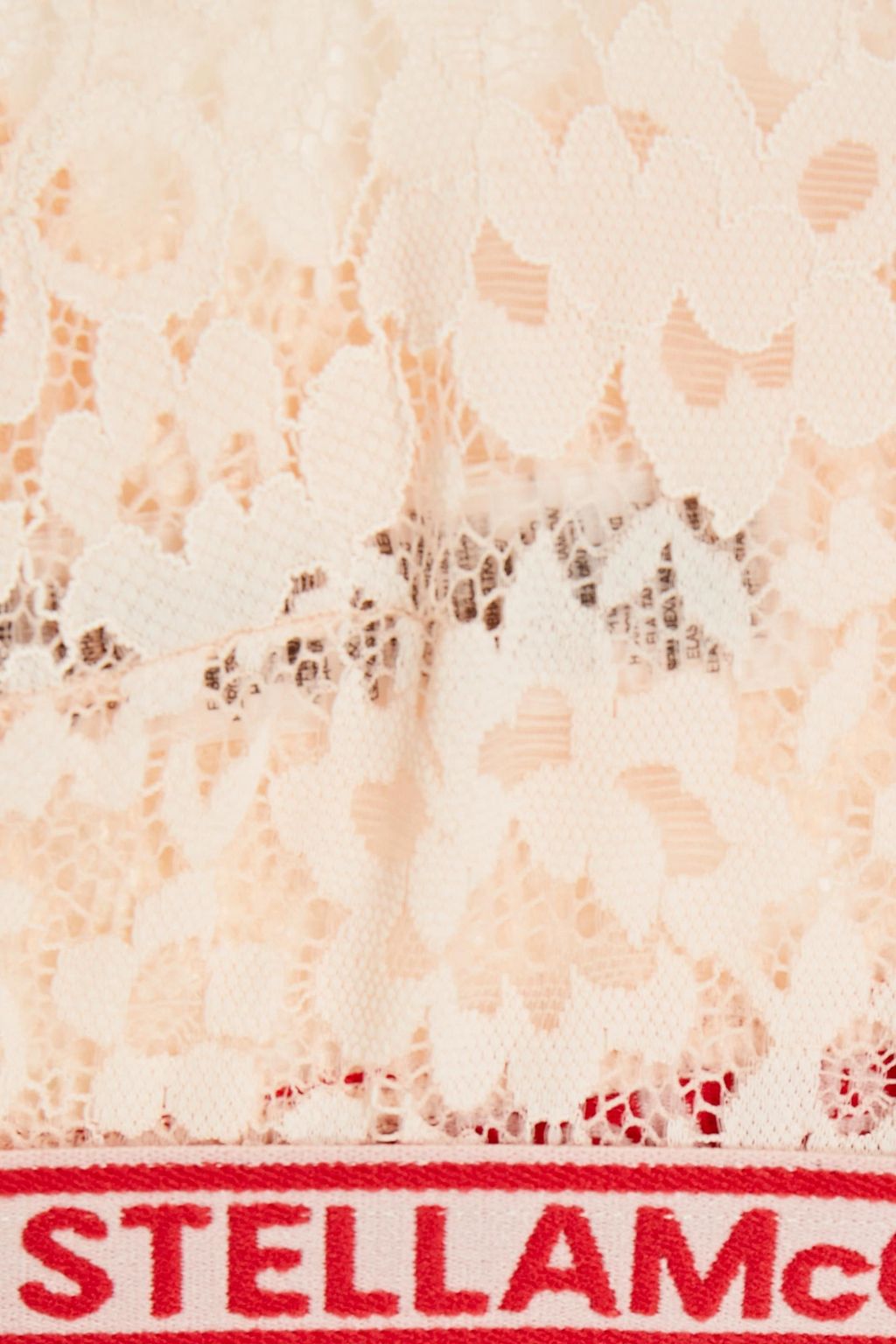 STELLA MCCARTNEY Flounce monogram-trimmed lace bralette
