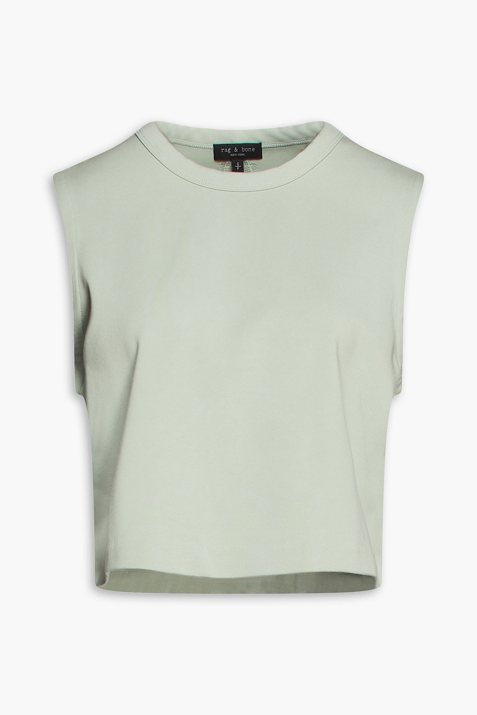 Rag & Bone Archetype Cropped Roxie Tank In Sage Green