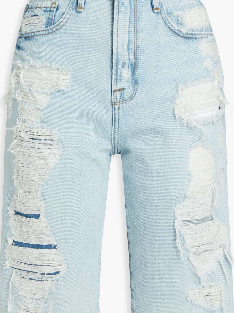 le vintage bermuda distressed denim shorts