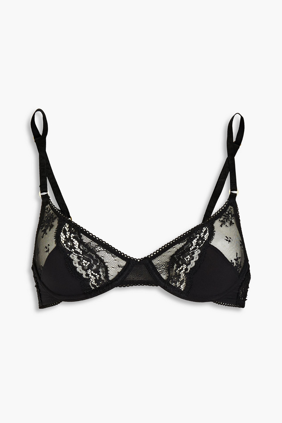 stella mccartney - lace underwired bra - black - 34 b