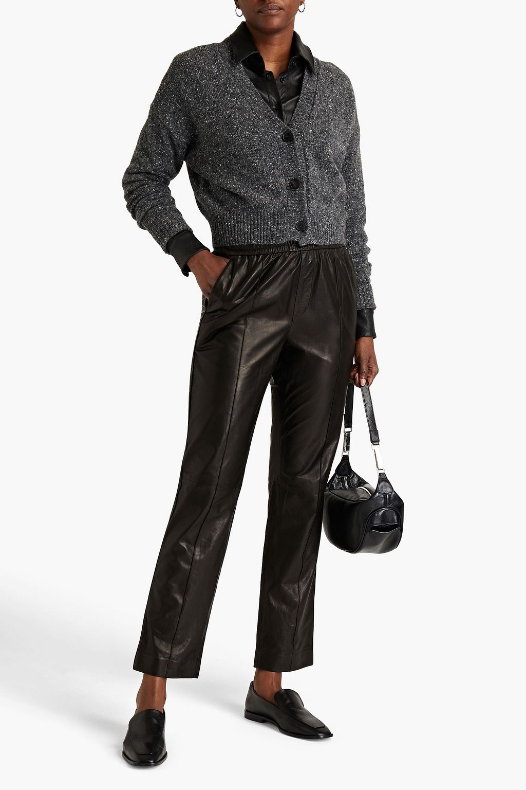 RAG & BONE Farris leather straight-leg pants